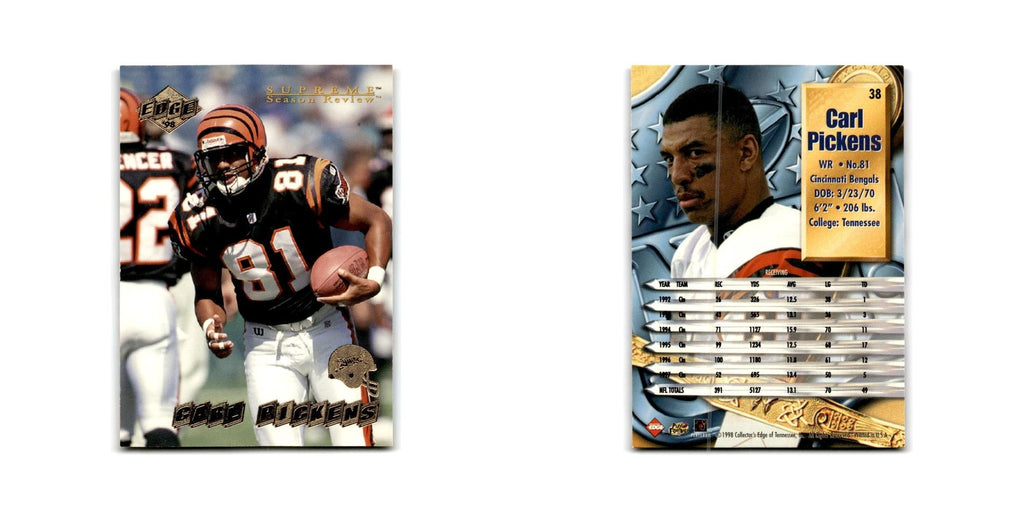 Carl Pickens 1998 Collector's Edge Supreme Season Review #38 Bengals NM