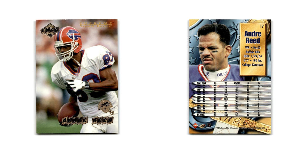 Andre Reed 1998 Collector's Edge Supreme Season Review #17 Buffalo Bills NM