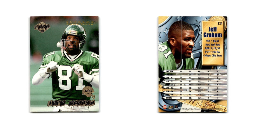 Jeff Graham 1998 Collector's Edge Supreme Season Review #124 New York Jets NM