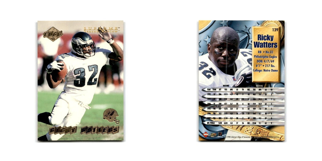 Ricky Watters 1998 Collector's Edge Supreme Season Review #139 Eagles NM