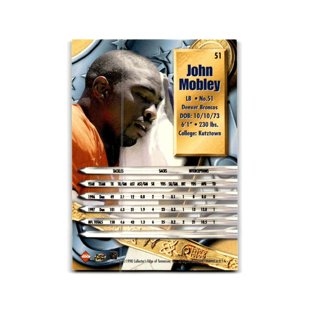 John Mobley 1998 Collector's Edge Supreme Season Review #51 Denver Broncos NM
