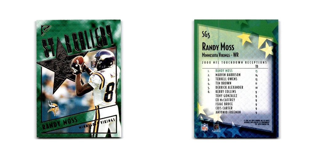Randy Moss 2001 Topps Gallery star #SG5 Minnesota Vikings Football Card NM