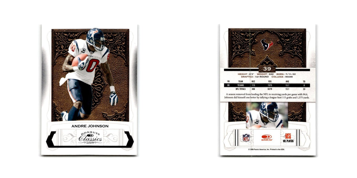 Andre Johnson 2009 Donruss Classics #39 Houston Texans Football Card NM