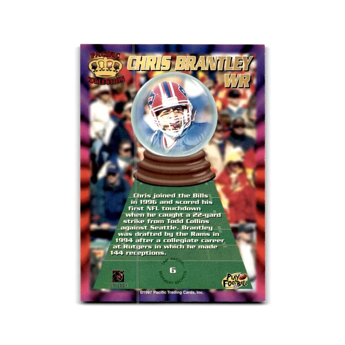 Chris Brantley 1997 Pacific #6 Buffalo Bills Football Card NM