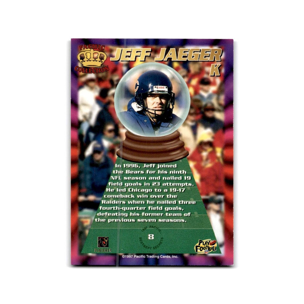 Jeff Jaeger 1997 Pacific #8 Chicago Bears Football Card NM