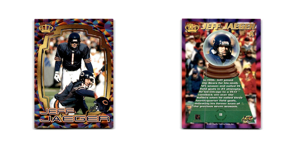 Jeff Jaeger 1997 Pacific #8 Chicago Bears Football Card NM