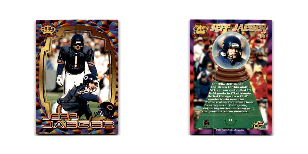 Jeff Jaeger 1997 Pacific #8 Chicago Bears Football Card NM