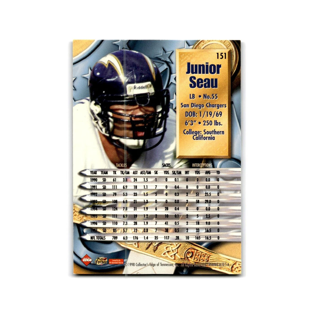 Junior Seau 1998 Collector's Edge Supreme Season Review #151 NM