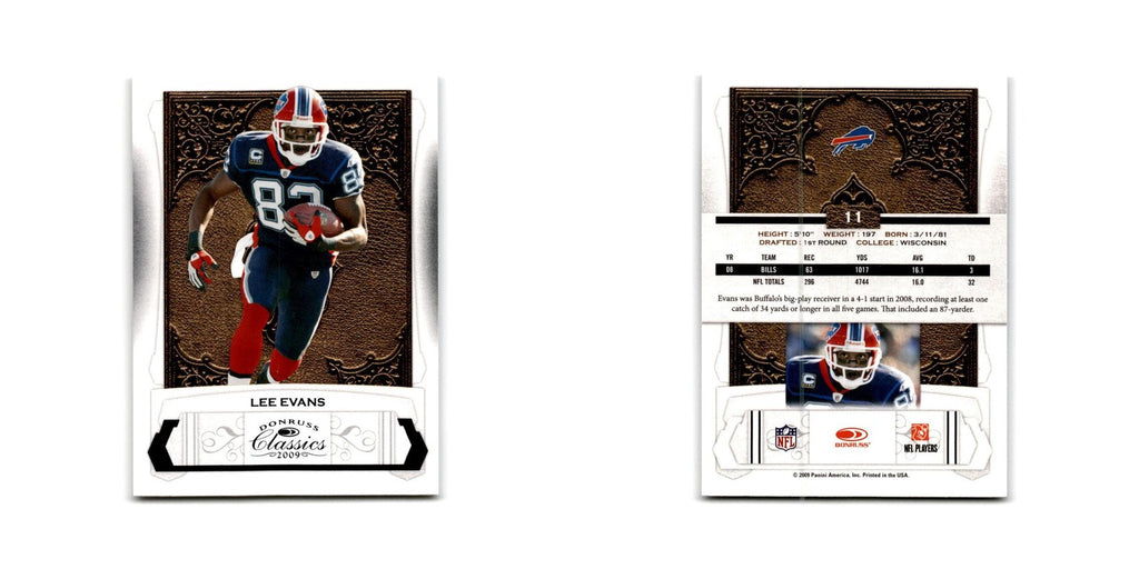 Lee Evans 2009 Donruss Classics #11 Buffalo Bills Football Card NM
