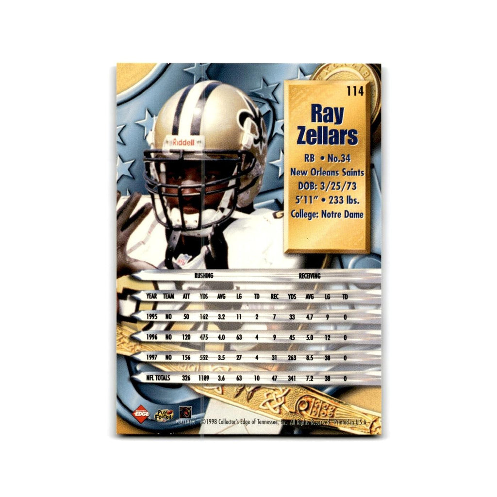 Ray Zellars 1998 Collector's Edge Supreme Season Review #114 Saints NM