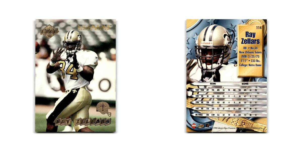 Ray Zellars 1998 Collector's Edge Supreme Season Review #114 Saints NM