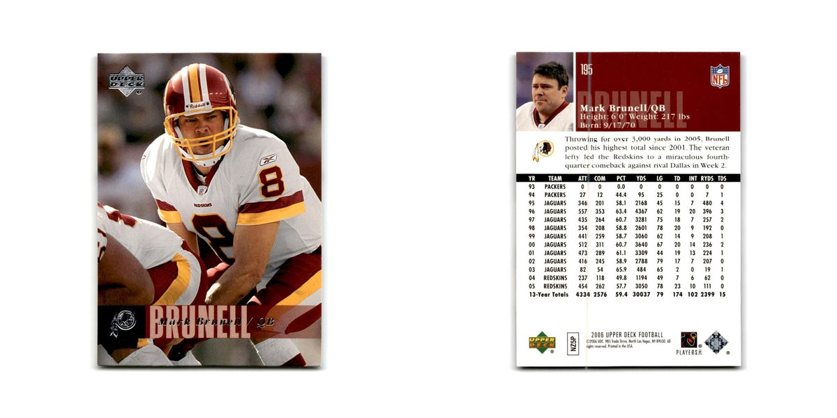 Mark Brunell 2006 Upper Deck #195 Washington Redskins Football Card NM