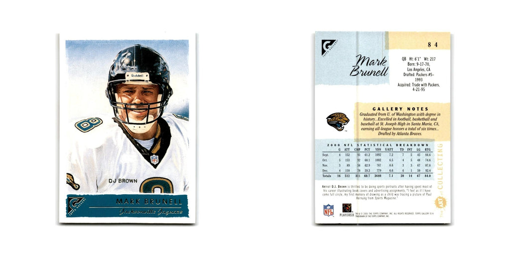 Mark Brunell 2001 Topps Gallery #84 Jacksonville Jaguars Football Card NM