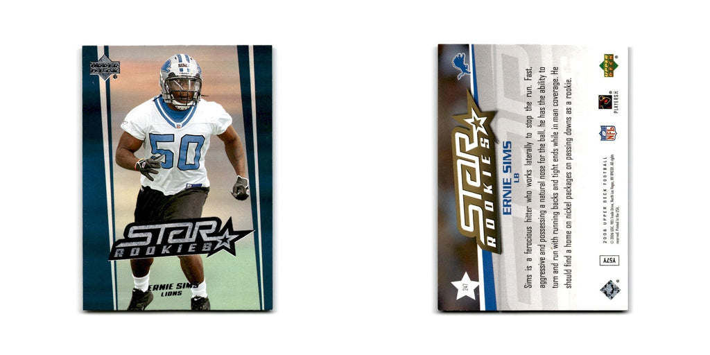Ernie Sims Rookie 2006 Upper Deck Star Rookies Rookie Exclusive Edition #247 NM