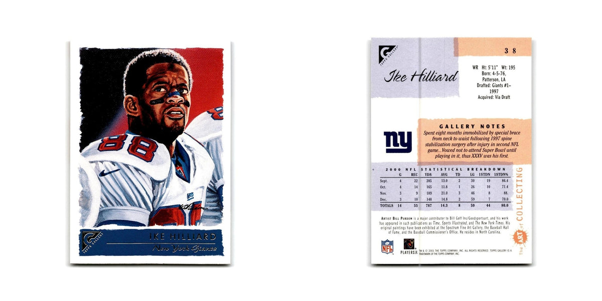 Ike Hilliard 2001 Topps Gallery #38 New York Giants Football Card NM