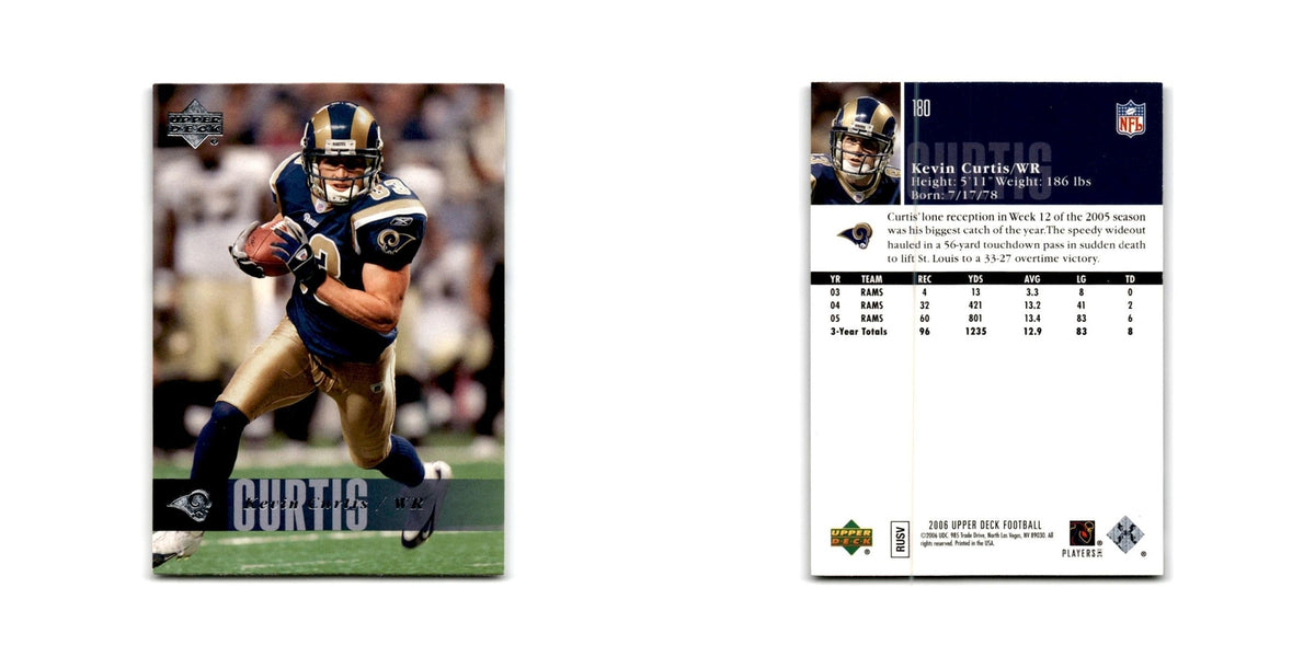 Kevin Curtis 2006 Upper Deck #180 St. Louis Rams Football Card NM