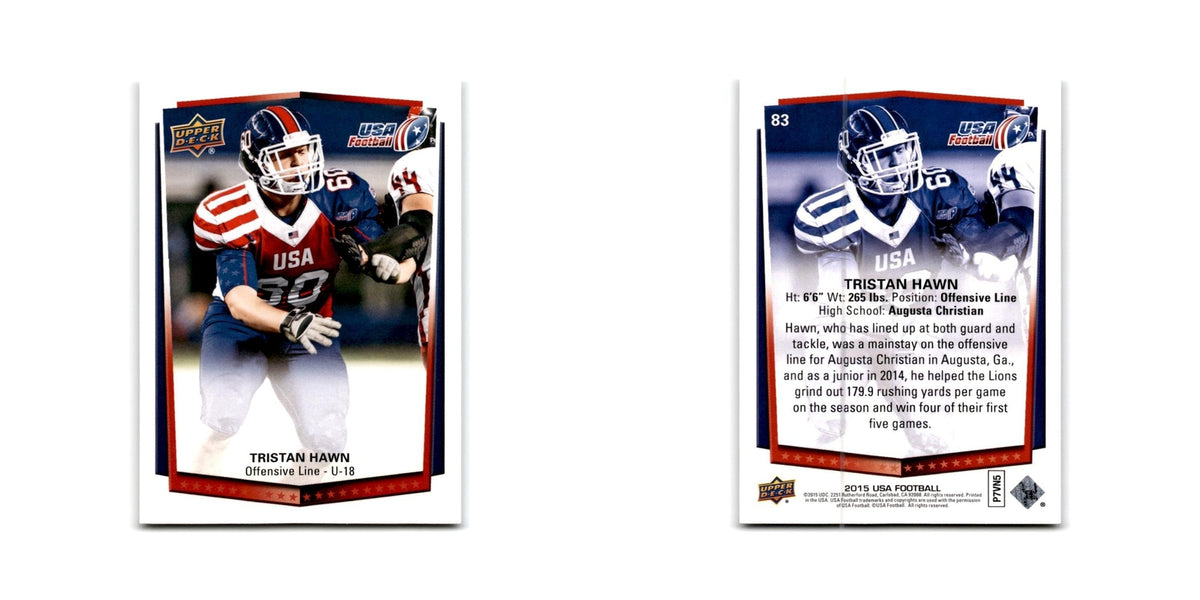 Tristan Hawn 2015 Upper Deck USA #83 USA Football Card NM