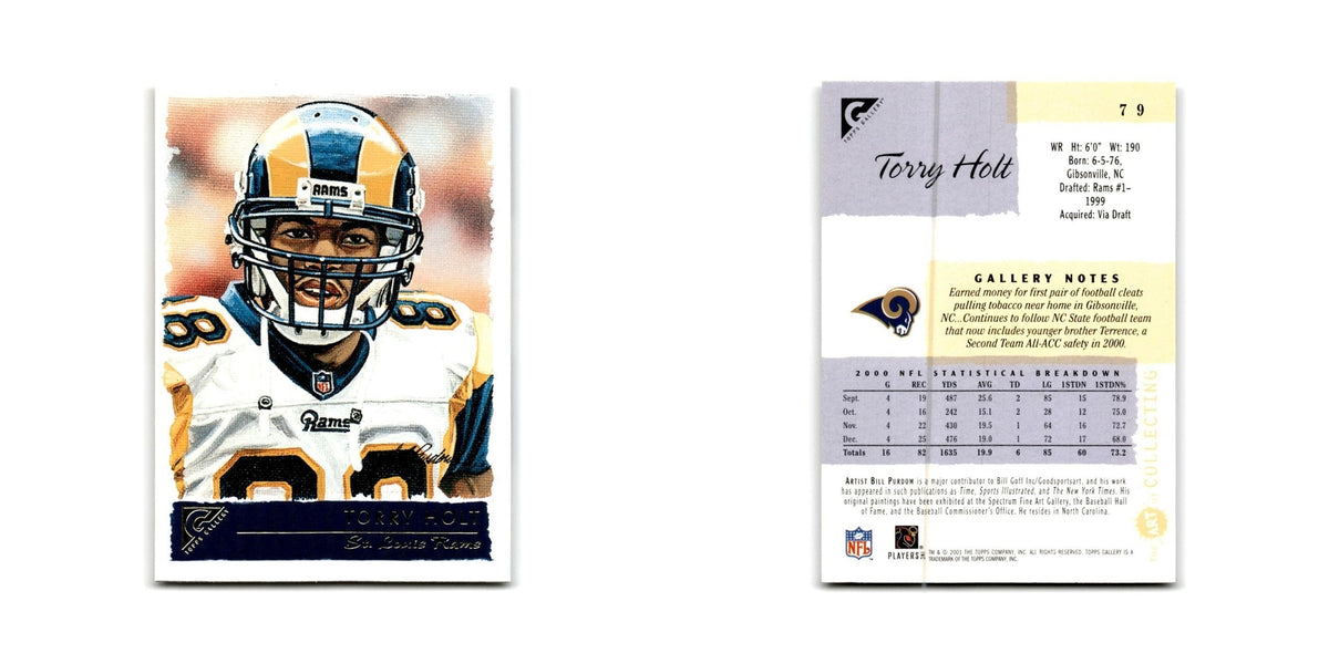 Torry Holt 2001 Topps Gallery #79 St. Louis Rams Football Card NM