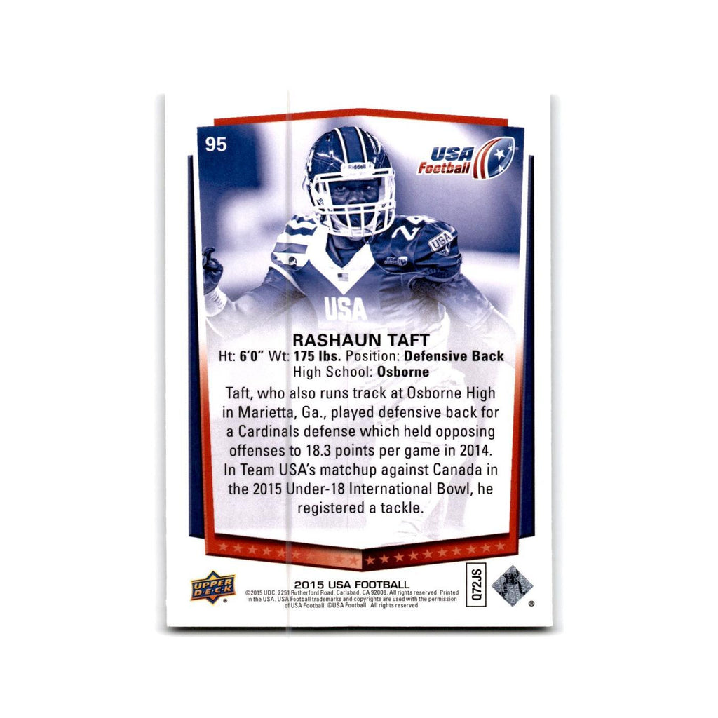 Rashaun Taft 2015 Upper Deck USA #95 USA Football Card NM