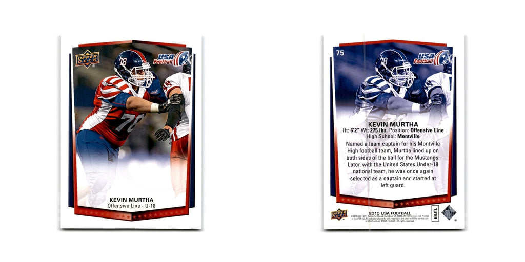 Kevin Murtha 2015 Upper Deck USA #75 USA Football Card NM