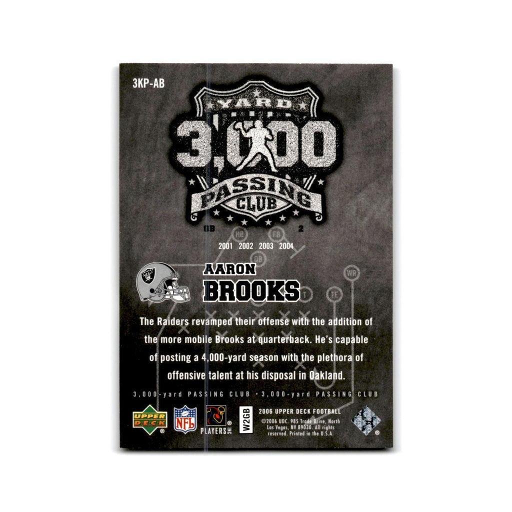 Aaron Brooks 2006 Upper Deck 3000 Yard Passing Club #3KP-AB Oakland Raiders NM