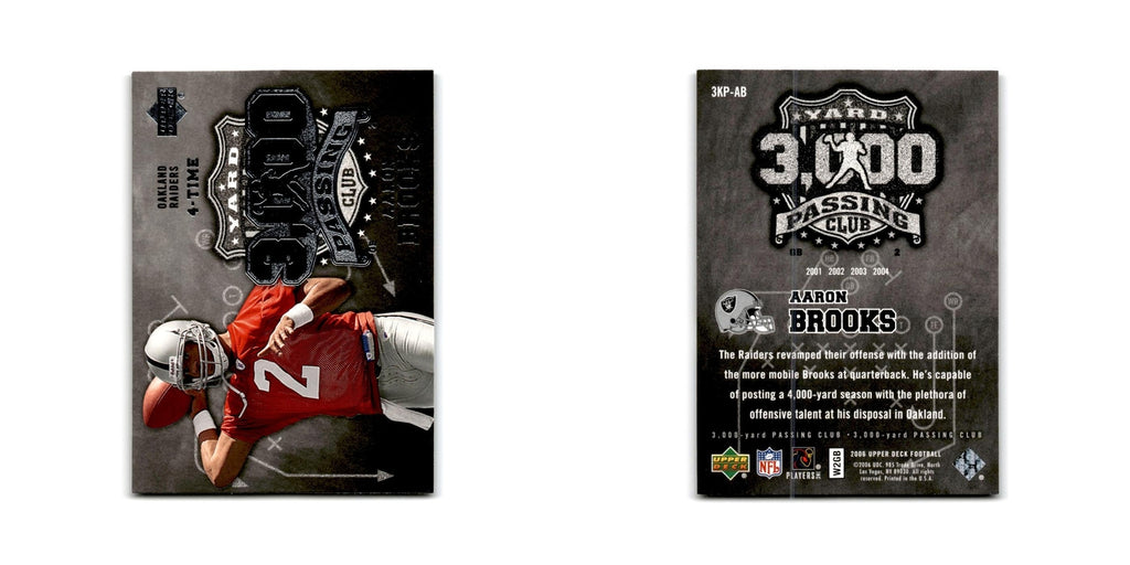 Aaron Brooks 2006 Upper Deck 3000 Yard Passing Club #3KP-AB Oakland Raiders NM
