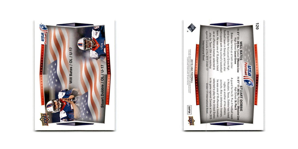 Stuart Dobbie Will Bates 2015 Upper Deck USA #120 USA Football Card NM