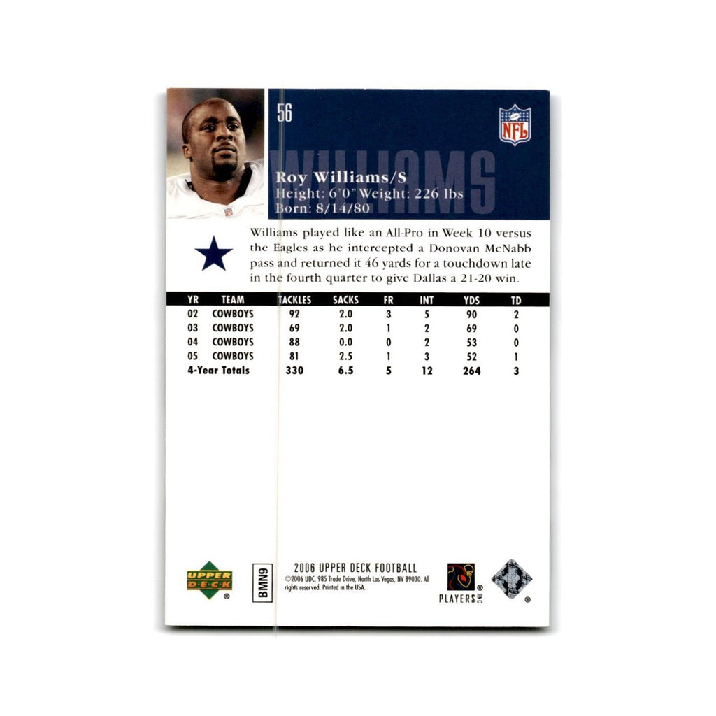 Roy Williams 2006 Upper Deck #56 Dallas Cowboys Football Card NM