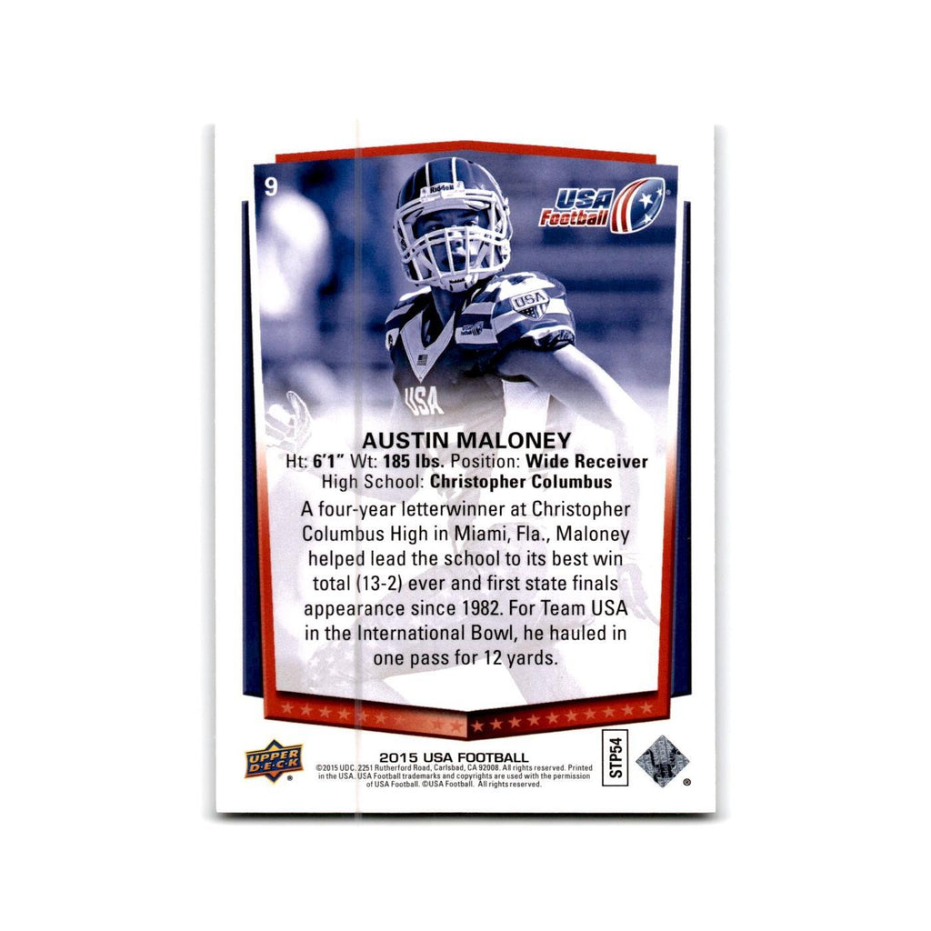 Austin Maloney 2015 Upper Deck USA #9 USA Football Card NM