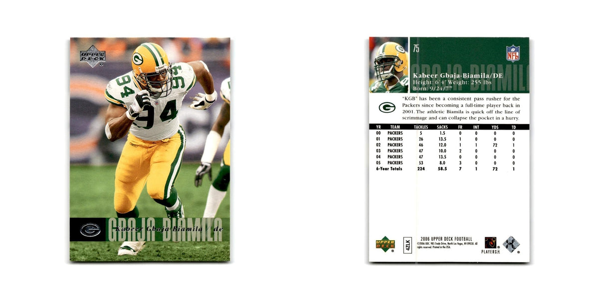Kabeer Gbaja-Biamila 2006 Upper Deck #75 Green Bay Packers Football Card NM