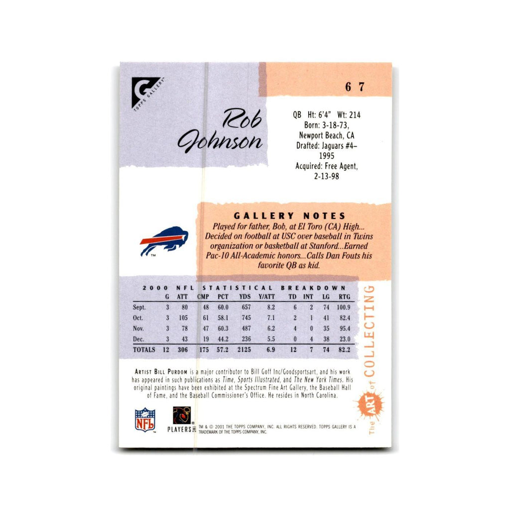Rob Johnson 2001 Topps Gallery #67 Buffalo Bills Football Card NM