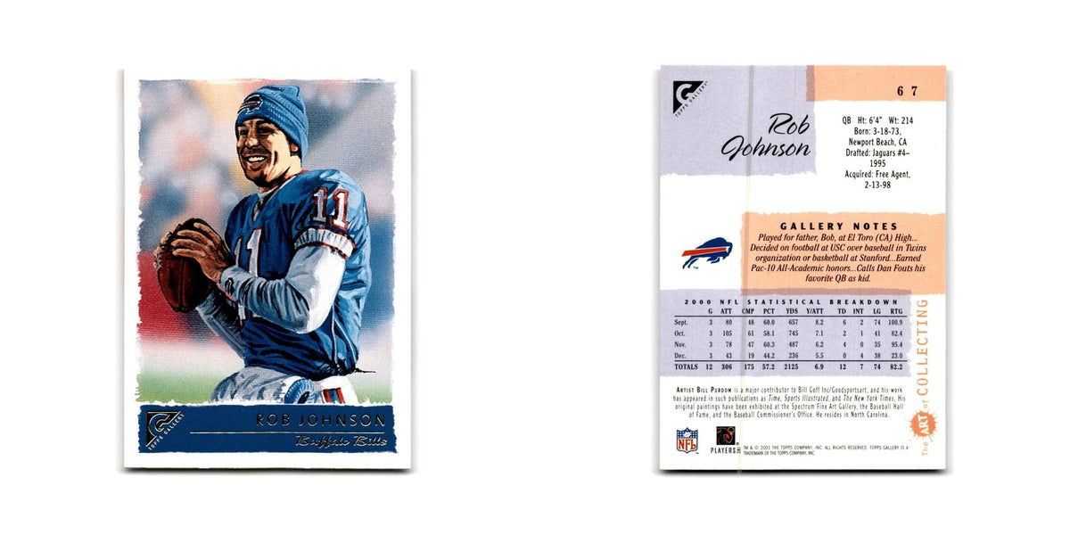 Rob Johnson 2001 Topps Gallery #67 Buffalo Bills Football Card NM