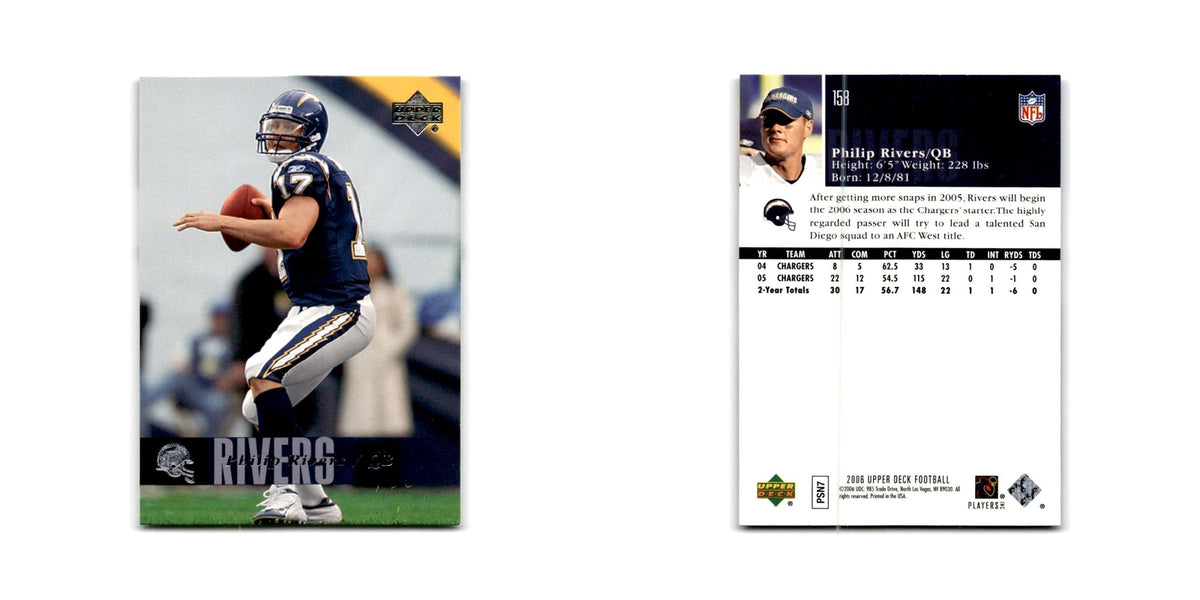 Philip Rivers 2006 Upper Deck #158 San Diego Chargers Football Card NM