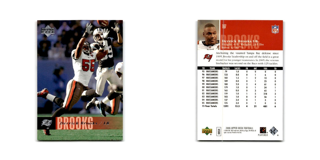 Derrick Brooks 2006 Upper Deck #187 Tampa Bay Buccaneers Football Card NM