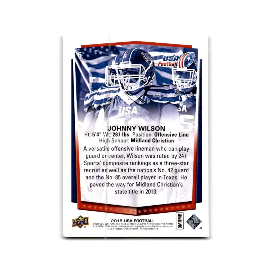 Johnny Wilson 2015 Upper Deck USA #6 USA Football Card NM