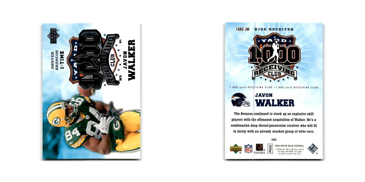Javon Walker 2006 Upper Deck 1000 Yard Club #1KRE-JW Green Bay Packers NM