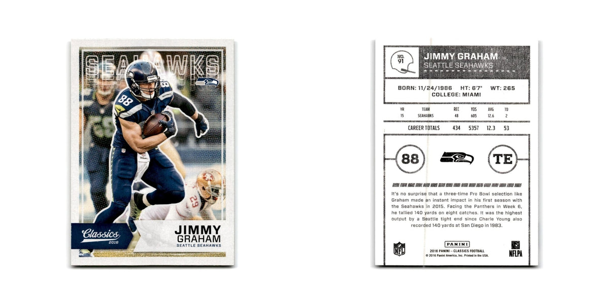 Jimmy Graham 2016 Panini Classics #91 Seattle Seahawks Football Card NM