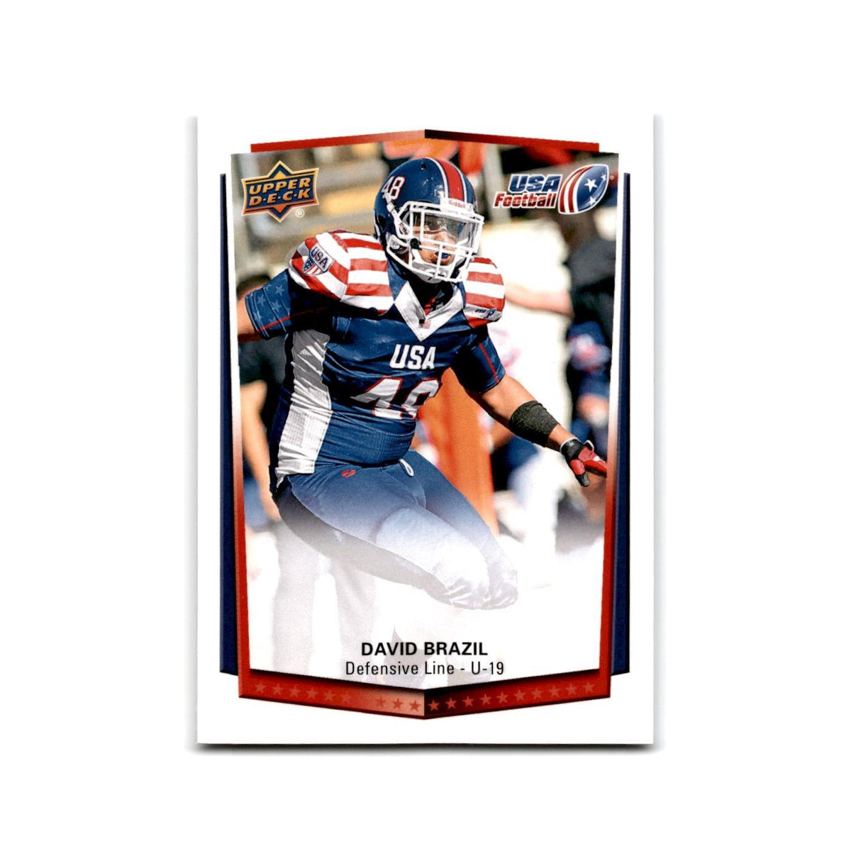 David Brazil 2015 Upper Deck USA #44 USA Football Card NM