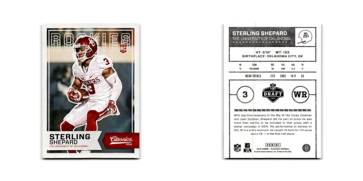 Sterling Shepard Rookie 2016 Panini Classics #251 Oklahoma Sooners NM