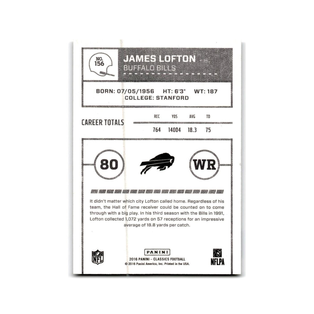 James Lofton 2016 Panini Classics #156 Buffalo Bills Football Card NM