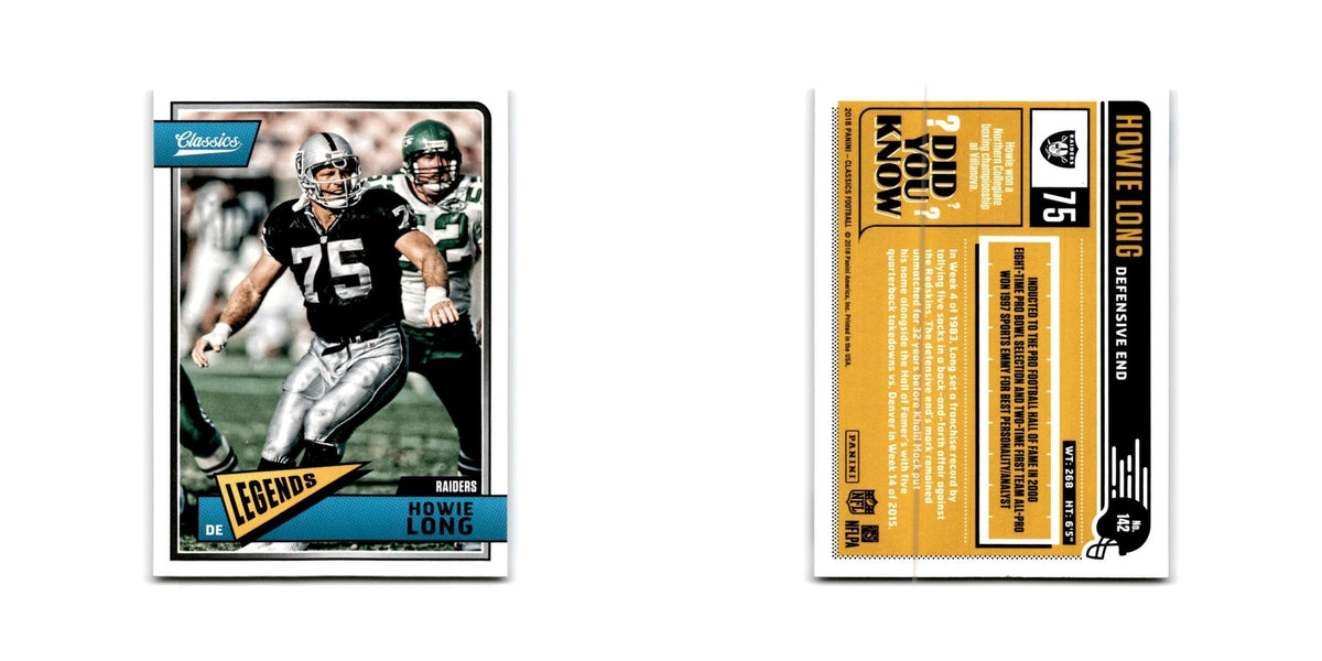 Howie Long 2018 Panini Classics #142 Los Angeles Raiders Football Card NM