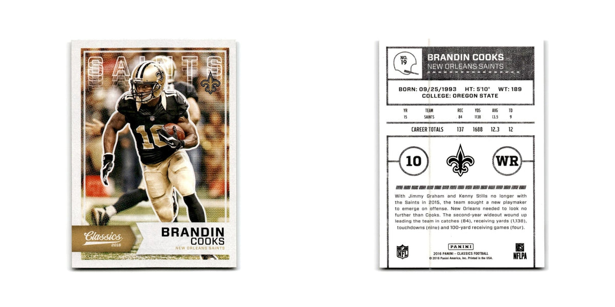 Brandin Cooks 2016 Panini Classics #19 New Orleans Saints Football Card NM