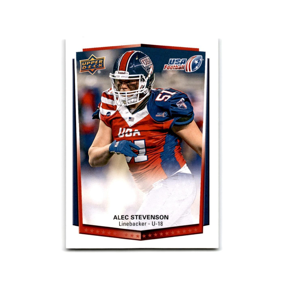 Alec Stevenson 2015 Upper Deck USA #56 USA Football Card NM