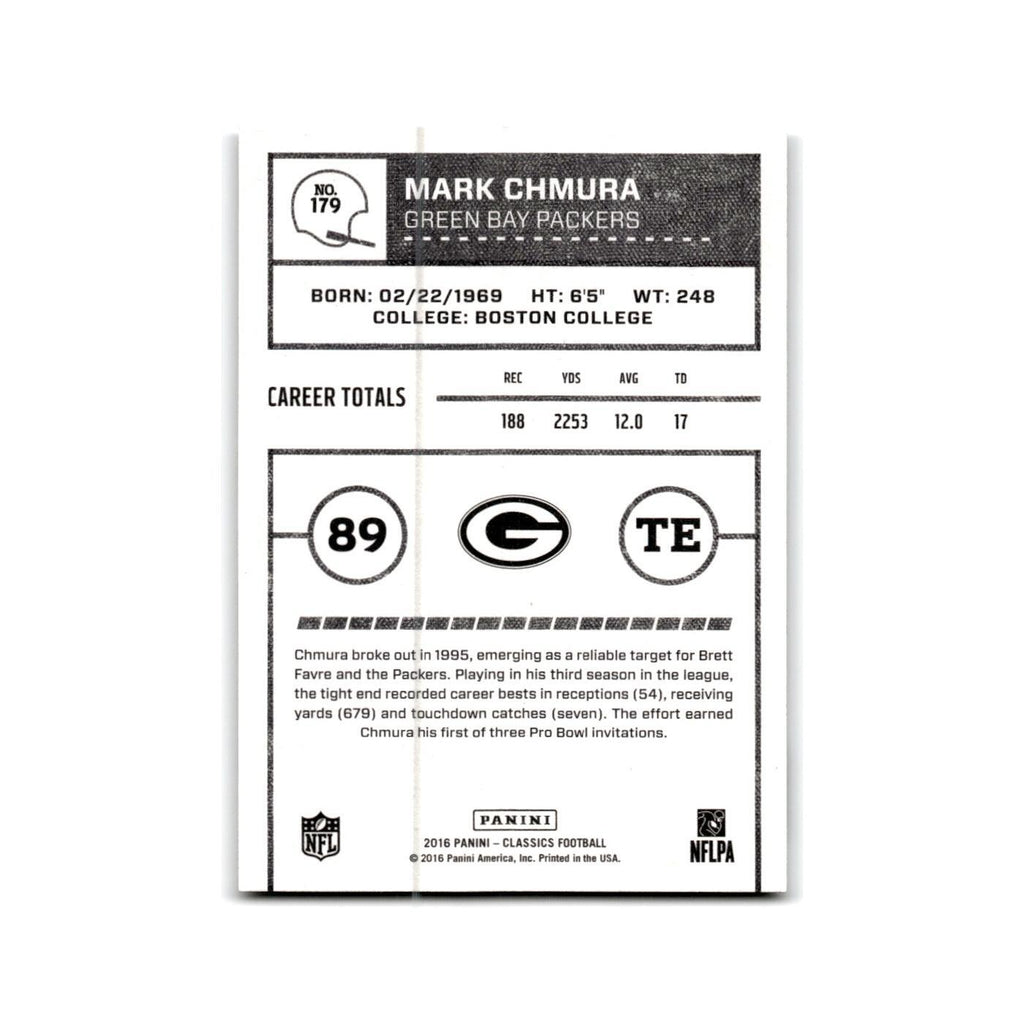 Mark Chmura 2016 Panini Classics #179 Green Bay Packers Football Card NM