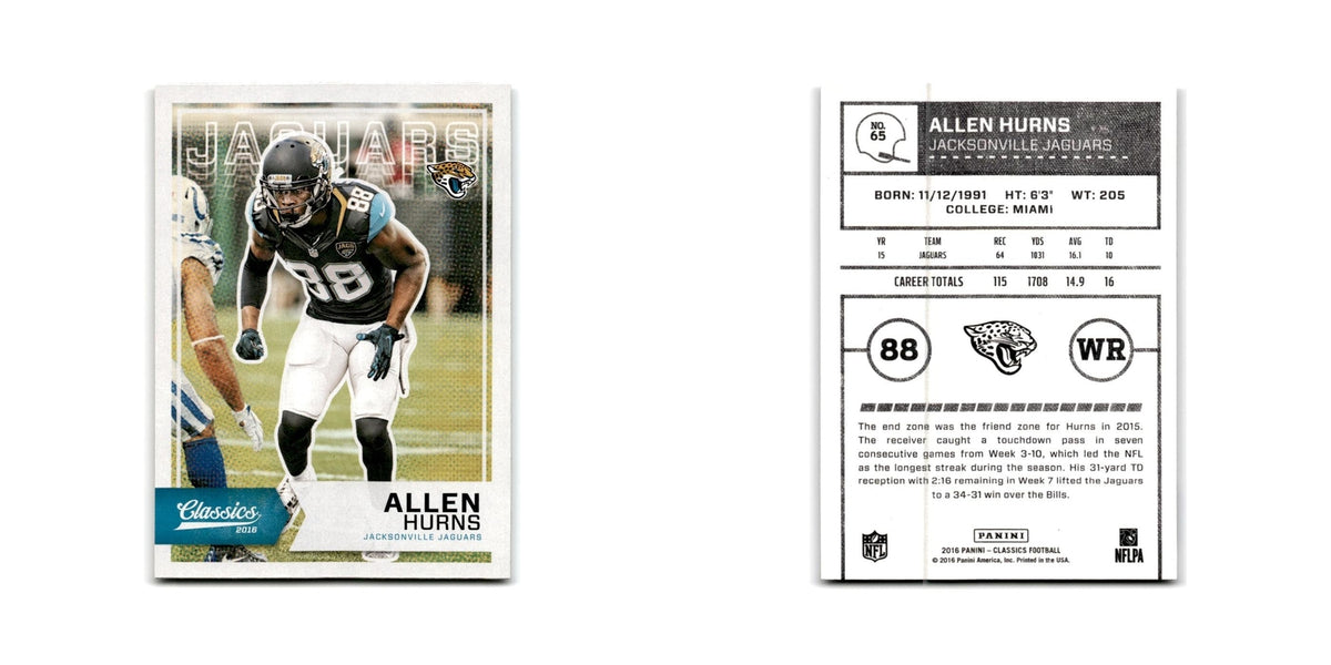 Allen Hurns 2016 Panini Classics #65 Jacksonville Jaguars Football Card NM