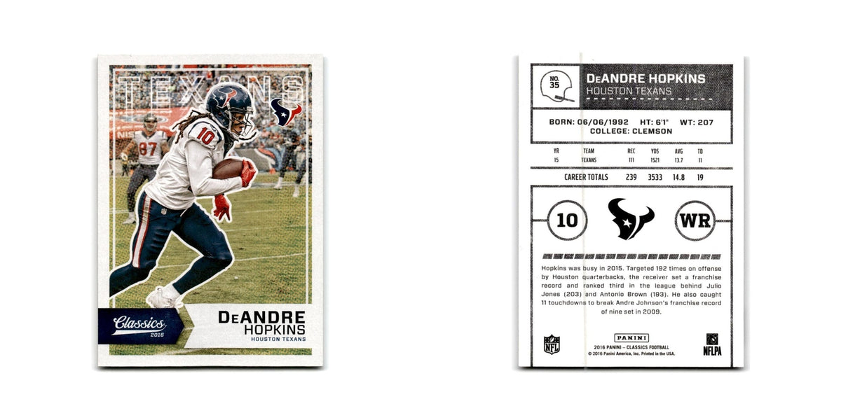 DeAndre Hopkins 2016 Panini Classics #35 Houston Texans Football Card NM