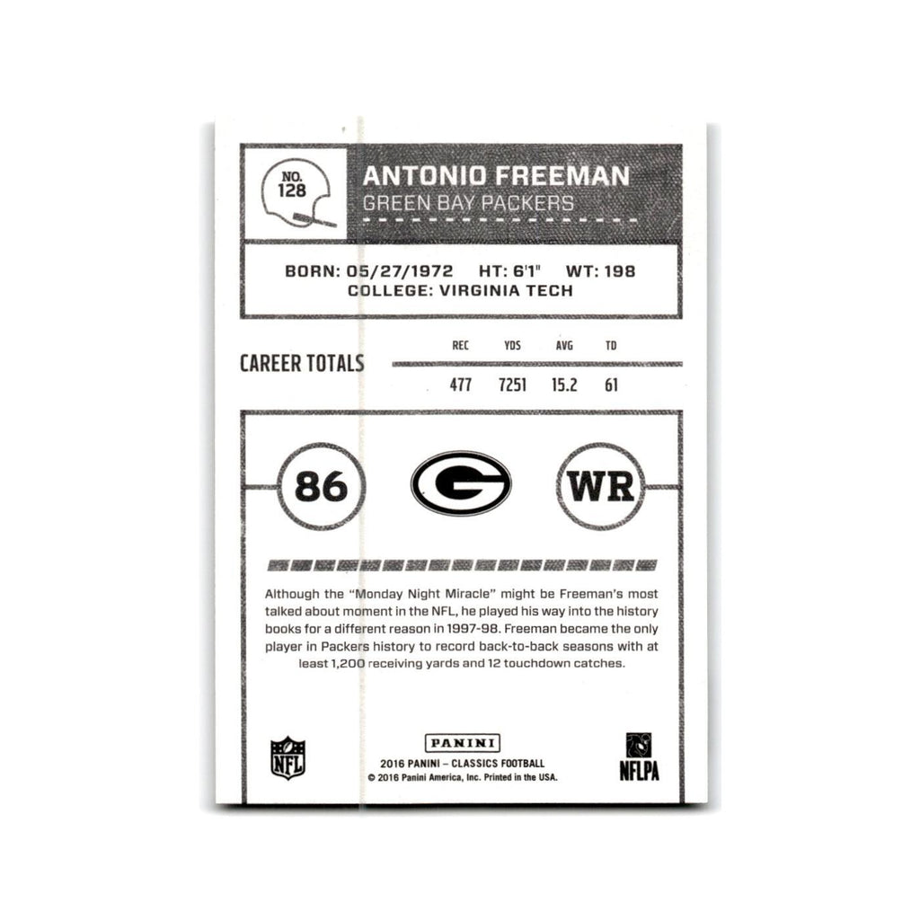 Antonio Freeman 2016 Panini Classics #128 Green Bay Packers Football Card NM