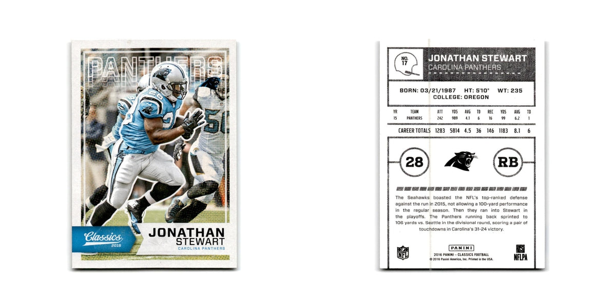 Jonathan Stewart 2016 Panini Classics #17 Carolina Panthers Football Card NM
