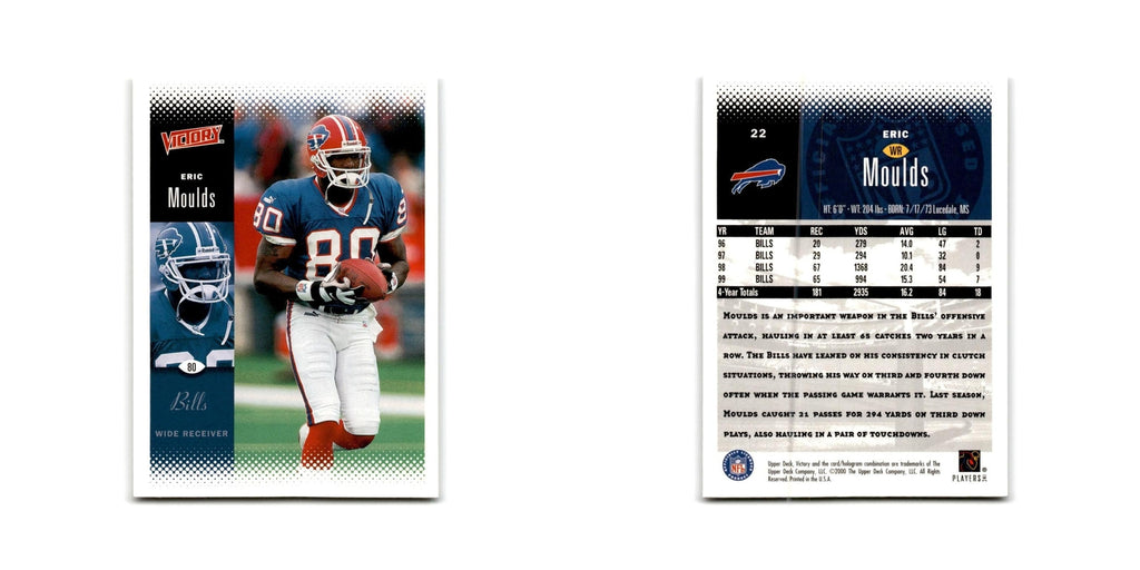 Eric Moulds 2000 Upper Deck Victory #22 Buffalo Bills Football Card NM