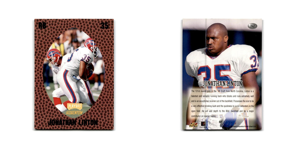 Jonathan Linton 1998 Playoff Momentum Retail #142 Buffalo Bills Football Card NM